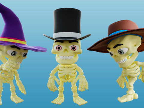 Funny skeletons Modelo 3D