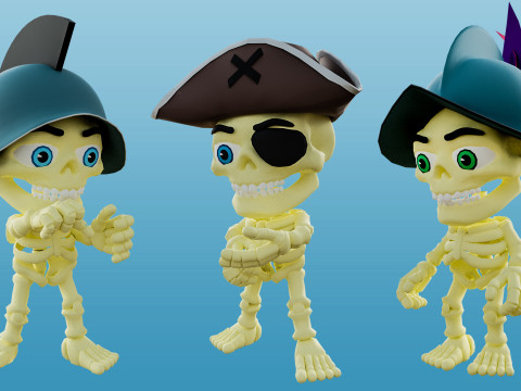 Funny skeletons Modelo 3D