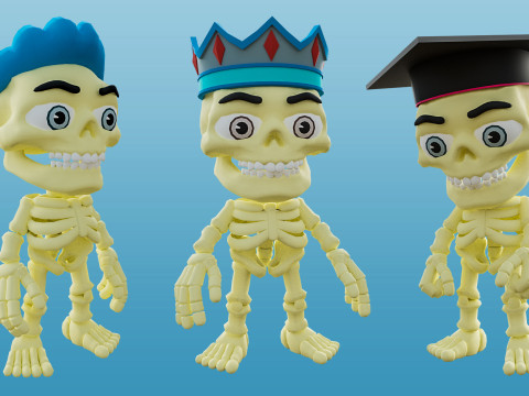 Funny skeletons Modelo 3D