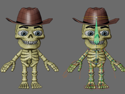 Funny skeletons Modelo 3D