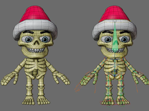 Funny skeletons 3D Model