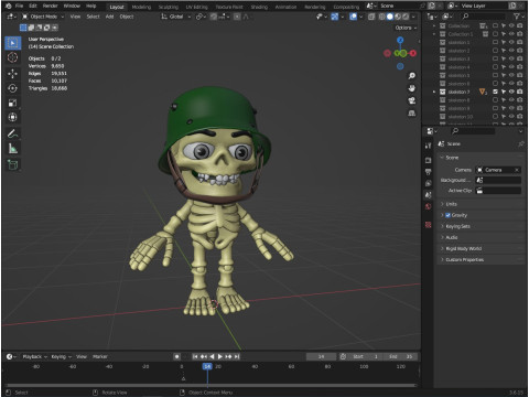 Funny skeletons Modelo 3D