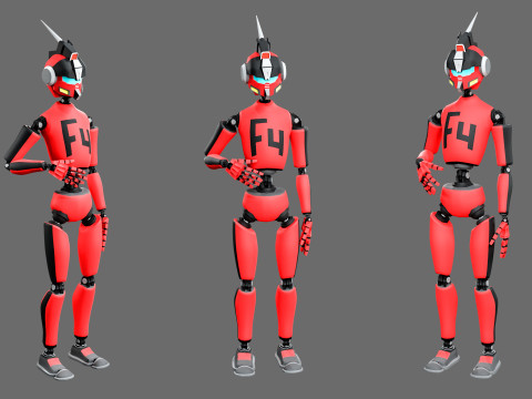 10 unique robots Model 3D