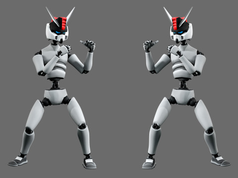 10 unique robots Model 3D