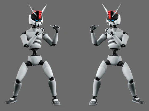10 unique robots 3D Model
