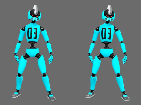 10 unique robots 3D Model