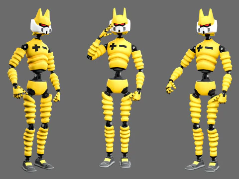 10 unique robots 3D Model