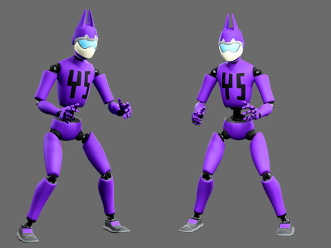 10 unique robots Model 3D