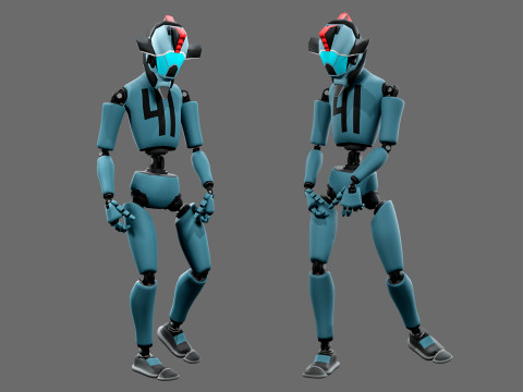 10 unique robots Model 3D