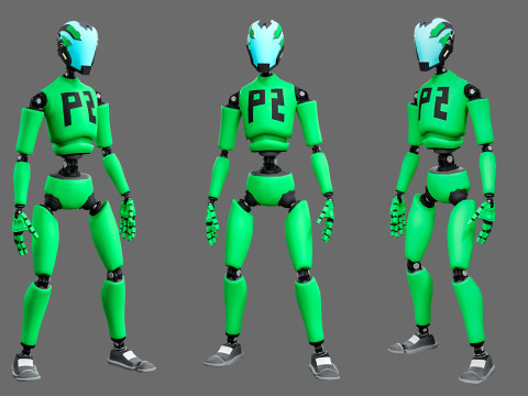 10 unique robots Model 3D