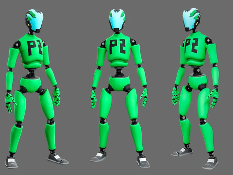 10 unique robots 3D Model