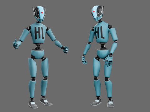 10 unique robots Model 3D