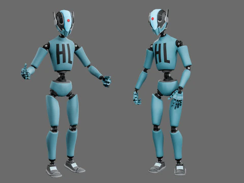 10 unique robots 3D Model