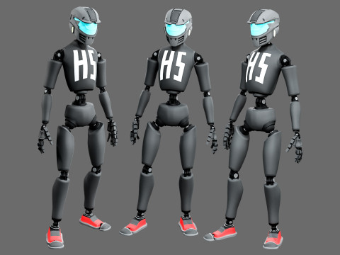 10 unique robots Model 3D