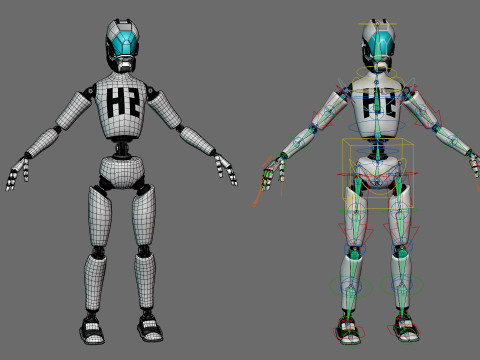 10 unique robots Model 3D
