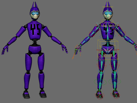 10 unique robots Model 3D