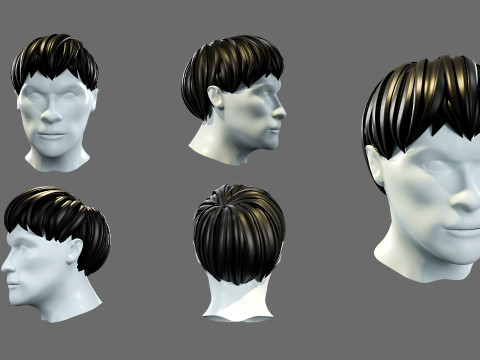 Mens hairstyles 3D 모델