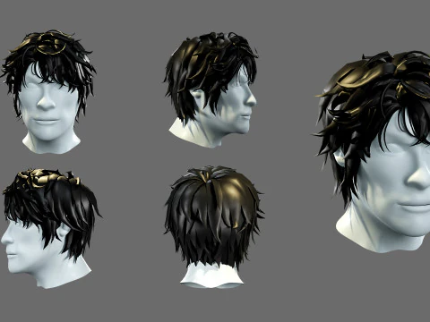 Mens hairstyles 3D Model