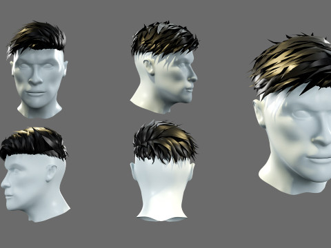 Mens hairstyles 3D 모델