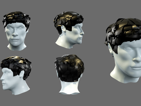 Mens hairstyles 3D 모델
