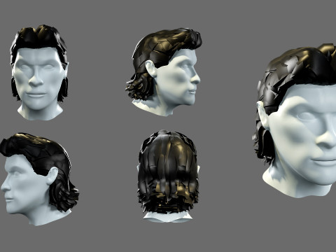 Mens hairstyles 3D 모델