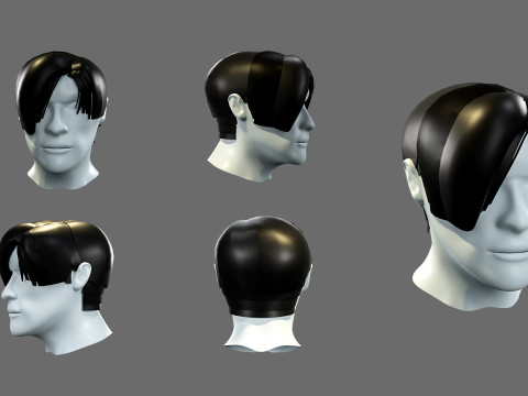 Mens hairstyles 3D 모델