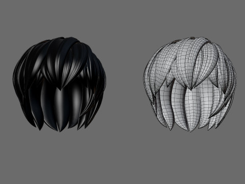 Mens hairstyles 3D 모델