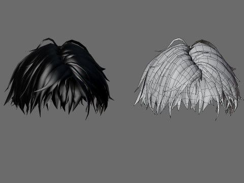Mens hairstyles 3D 모델