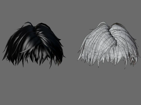 Mens hairstyles 3D Model