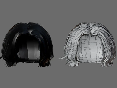 Mens hairstyles 3D Model