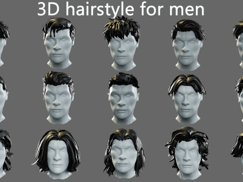3D hairstyle for men 3Dモデル