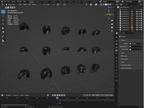 3D hairstyle for men 3Dモデル