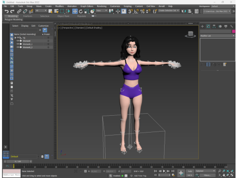 Cartoon characters - girls in swimsuits Model 3D