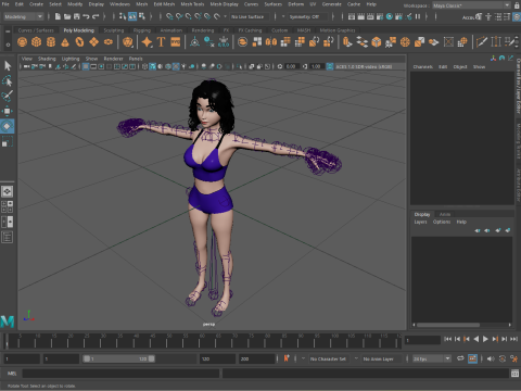 Cartoon characters - girls in swimsuits Model 3D