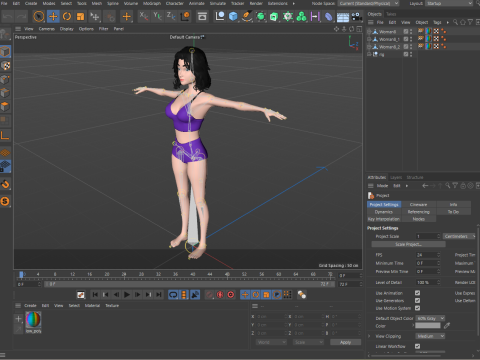 Cartoon characters - girls in swimsuits Model 3D