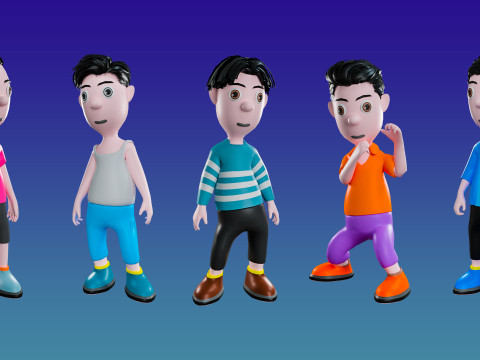 Teman-teman keren Model 3D