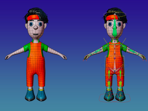 Teman-teman keren Model 3D