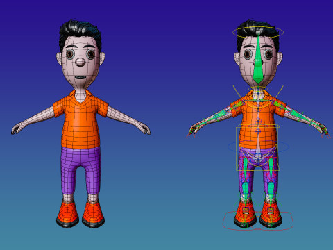 Teman-teman keren Model 3D