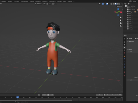 Teman-teman keren Model 3D