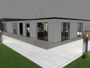 Small modern house low poly 3D Model