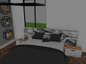 Small modern house low poly 3D Model