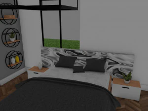 Small modern house low poly 3D Model
