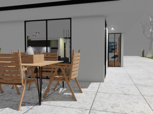 Small modern house low poly 3D Model