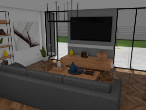 Small modern house low poly 3D Model