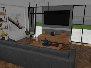 Small modern house low poly 3D Model