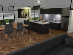 Small modern house low poly 3D Model
