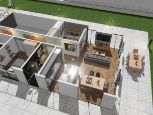 Small modern house low poly 3D Model