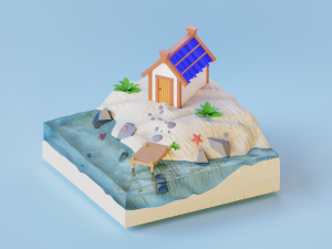 Beach house Modelo 3D