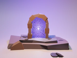 Portal M&aacute;gico para outra dimens&atilde;o Modelo 3D