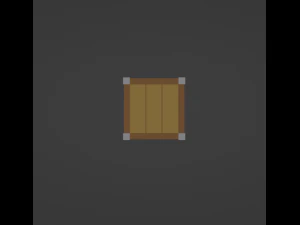 Low poly Wood Box 3D Model